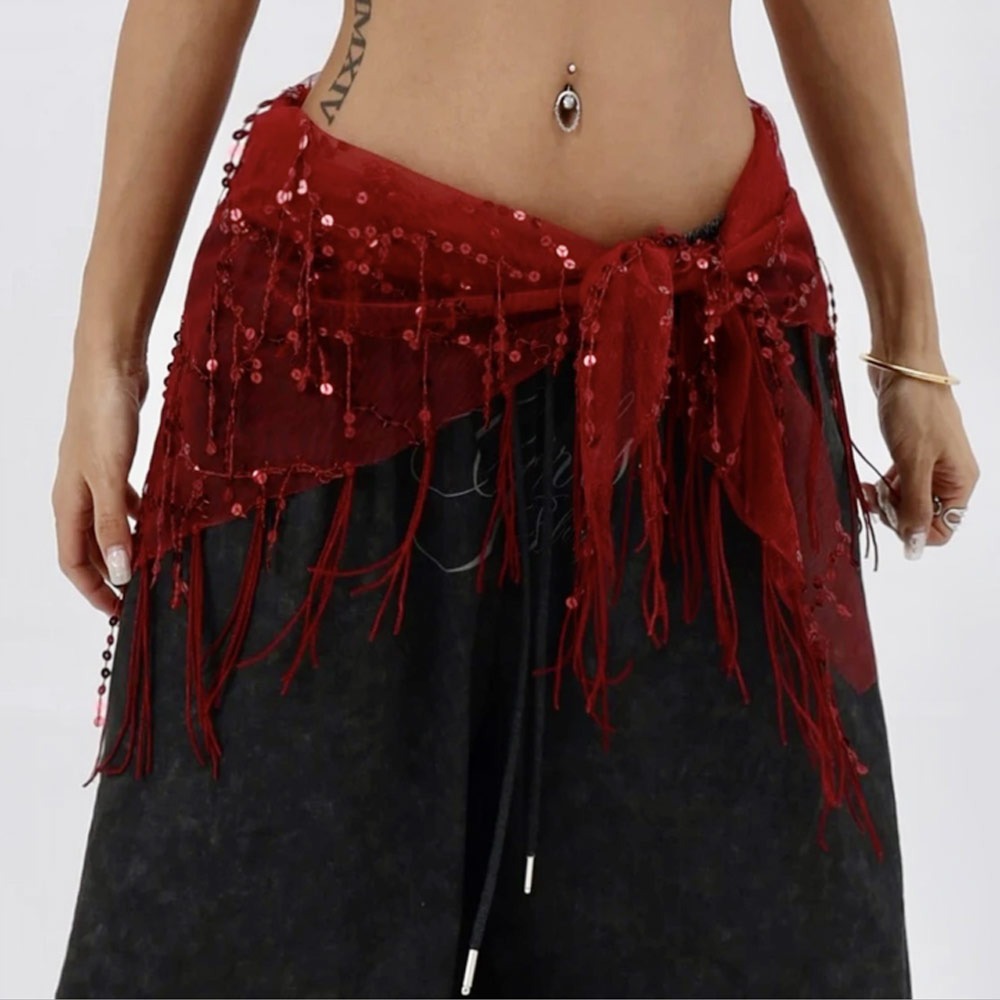 Street Fashion India - Ceinture de danse orientale à paillettes