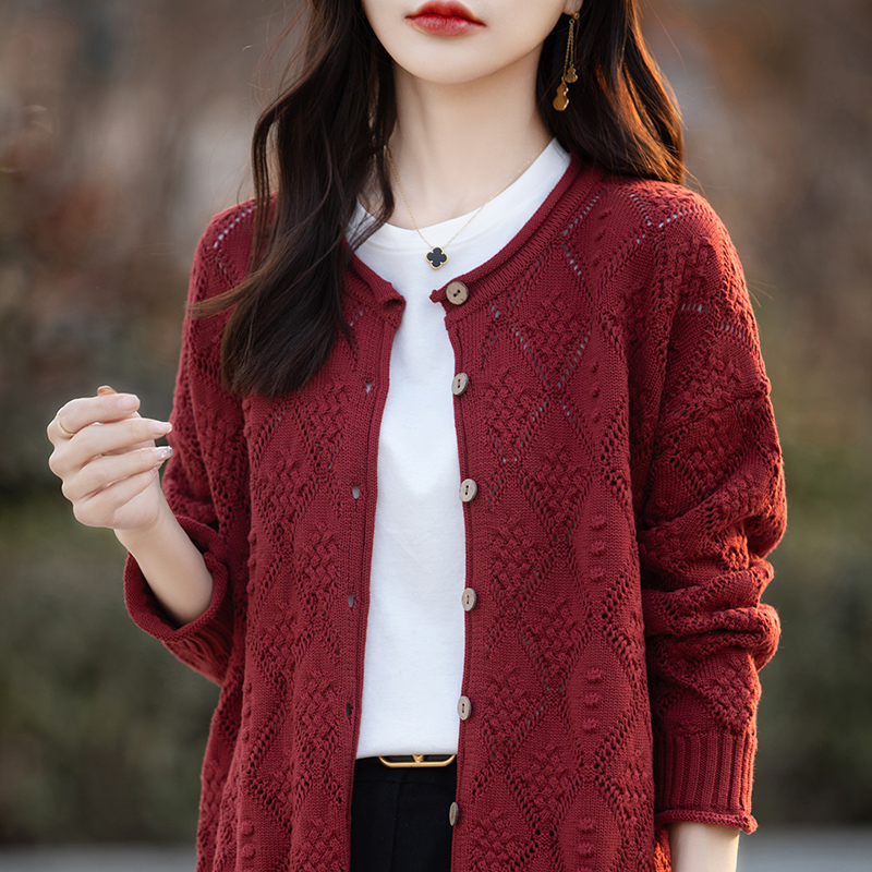 Street Fashion Model - Cardigan en tricot 100 % coton