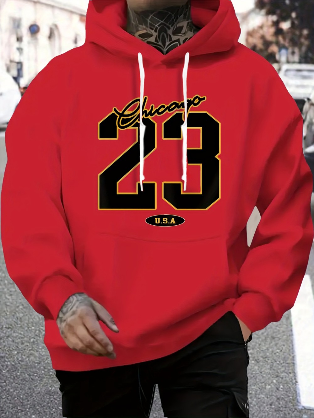 Street Fashion Chicago - Sweat-shirt à capuche pour homme, mode