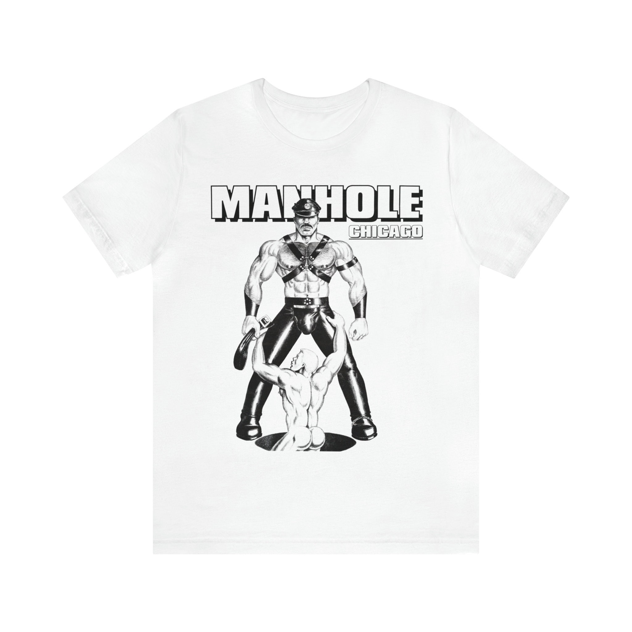 Street Fashion Chicago - T-shirt Manhole Chicago Leather Bar, années