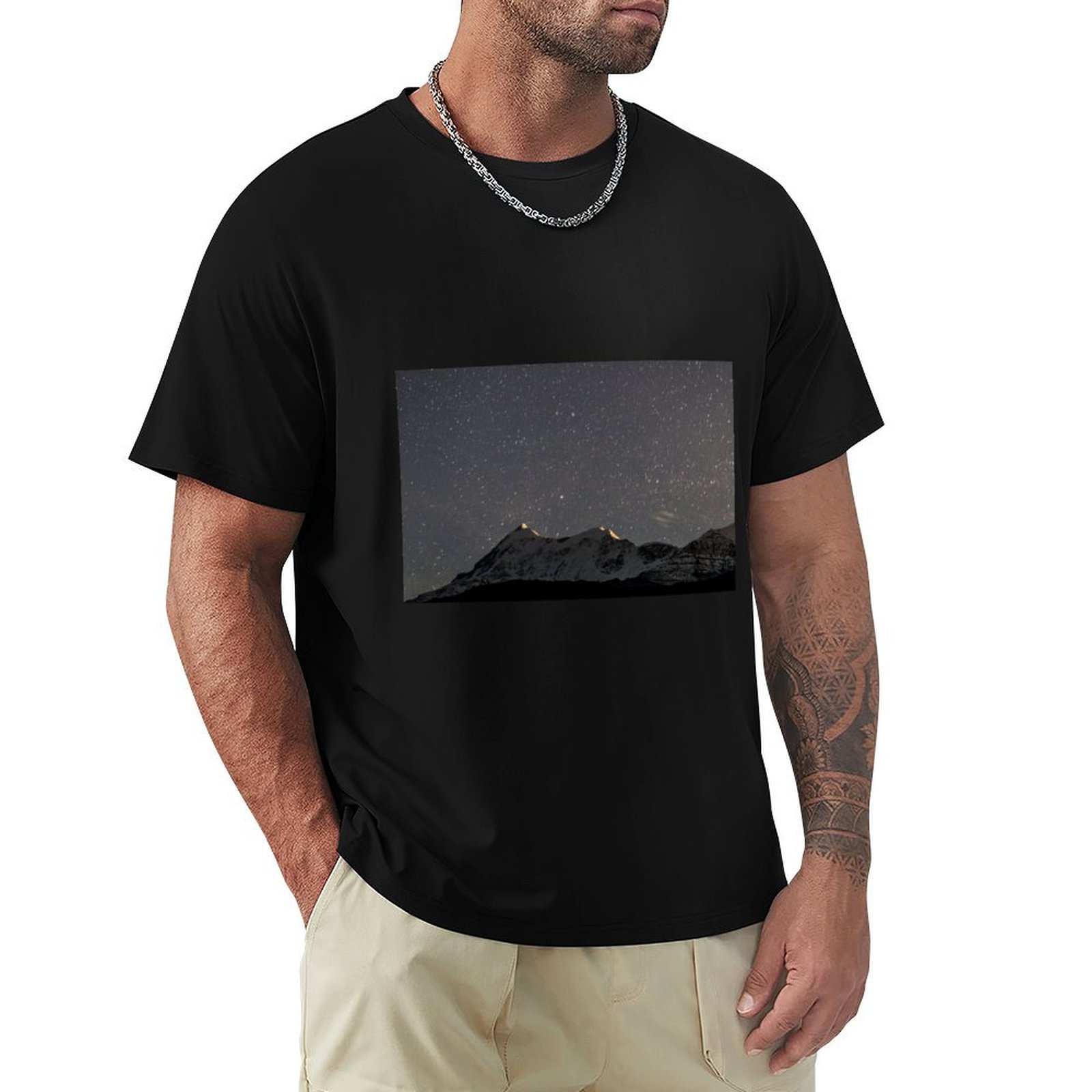 Street Fashion India - T-shirt trishul star trails de Bedni
