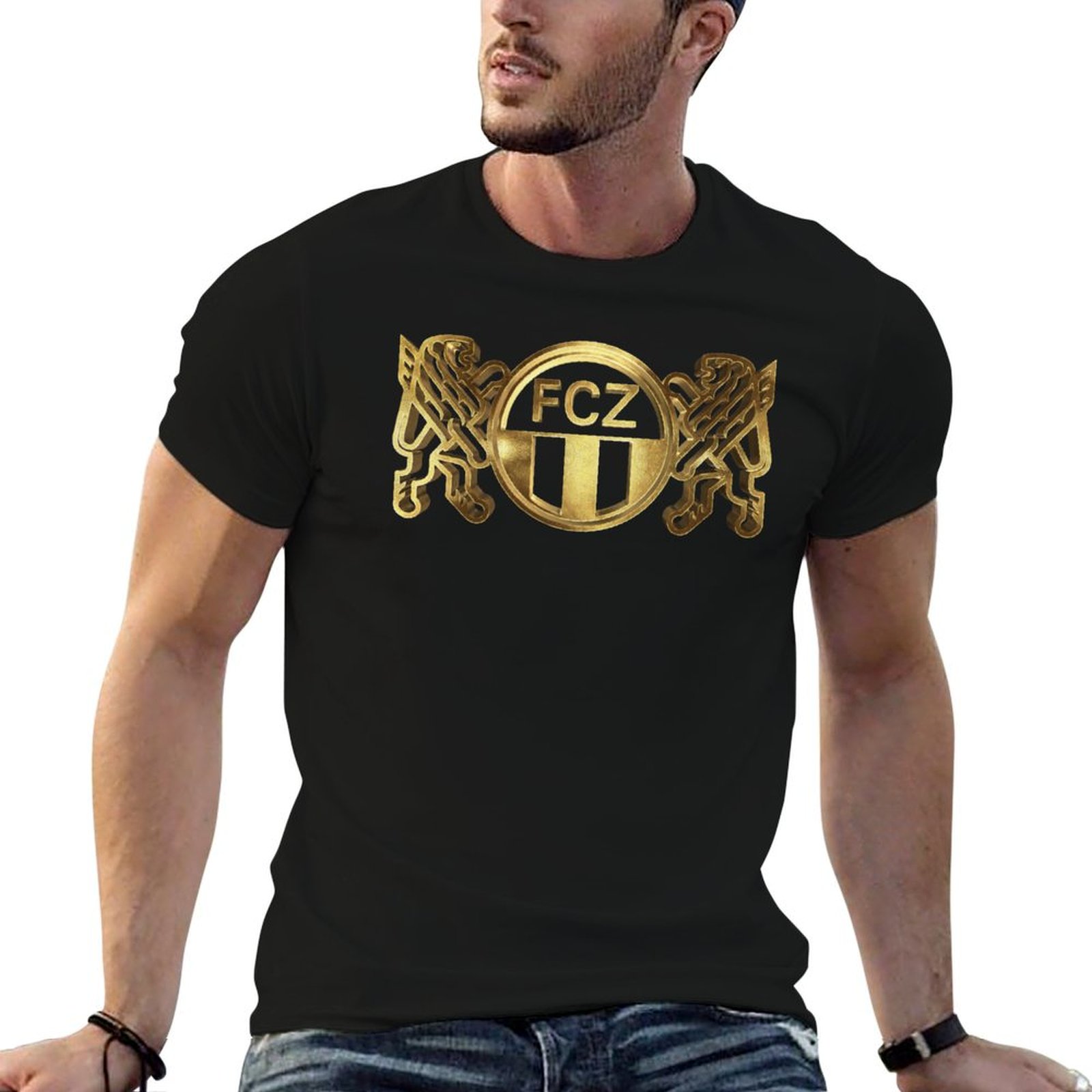 Street Fashion Zurich - T-shirt décontracté Golden Zurich Football Casuals