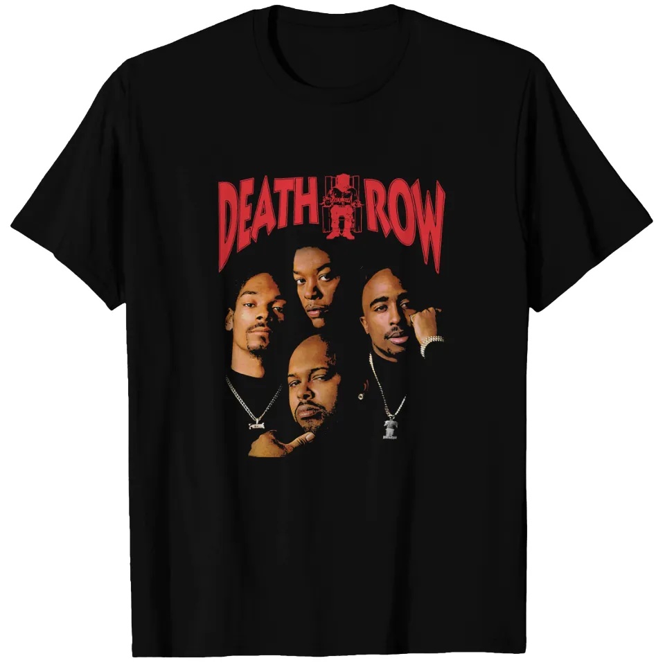 Street Fashion Magazines - T-shirt imprimé noir Death Row Records