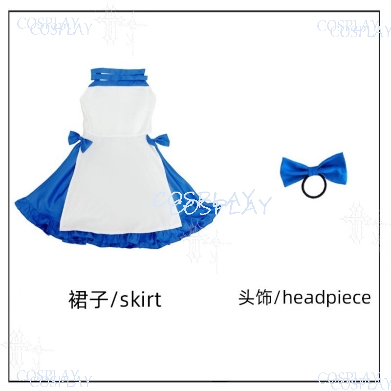 Japanese Street Fashion Female - Tenue de cosplay complète bleue pour