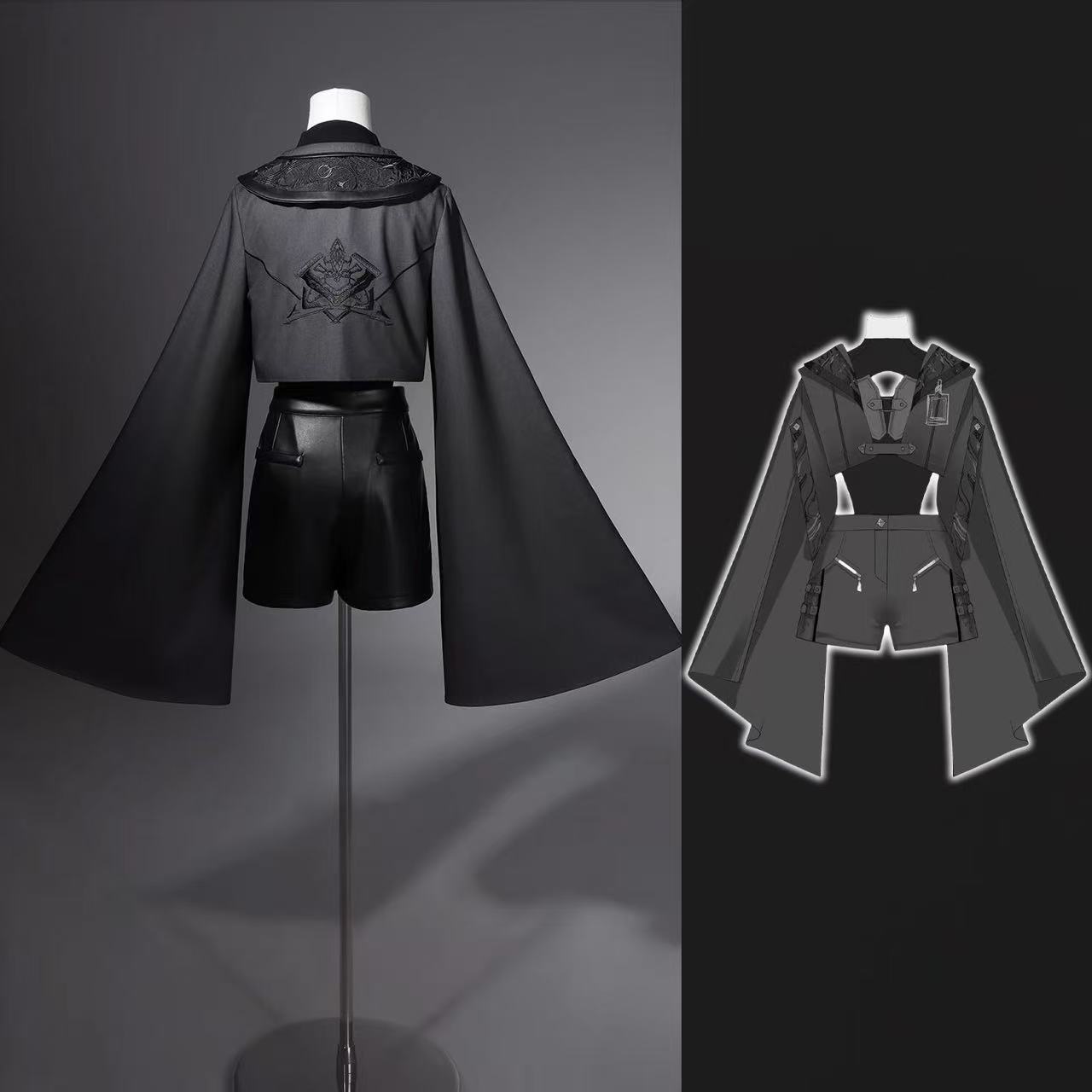Costume gothique noir foncé po - Street Fashion In Chinese avis et prix