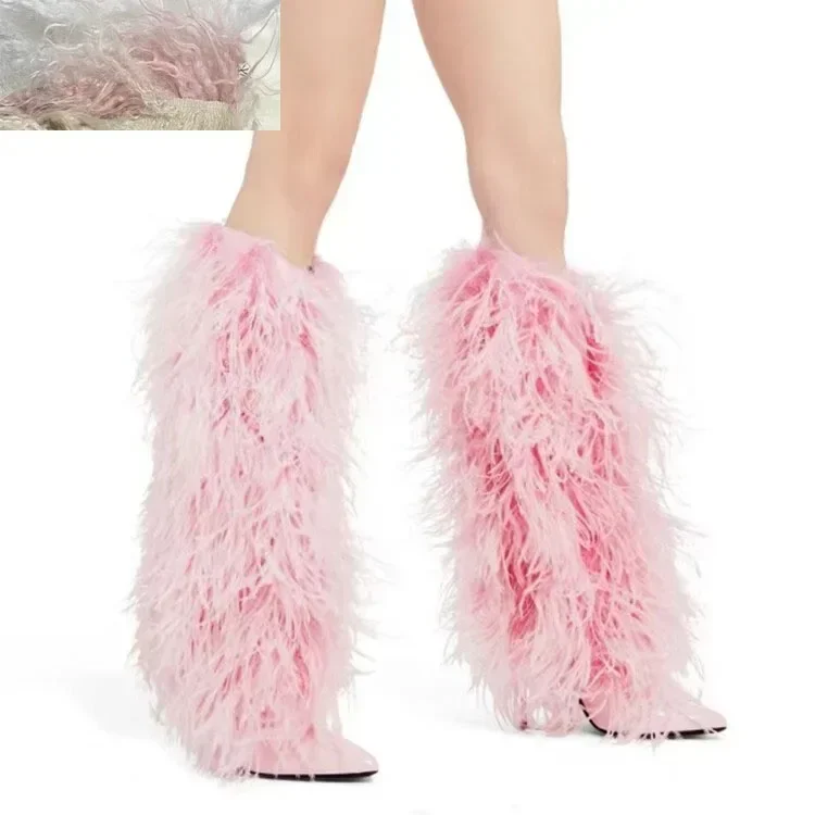 Bottes hautes en imitation lai - Street Fashion Magazines avis et prix