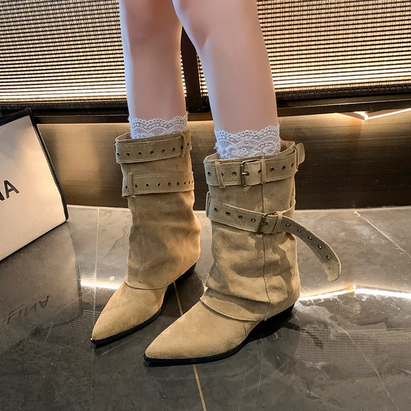 2025 bout pointu femmes bottes - Street Fashion Trends 2025 avis et prix