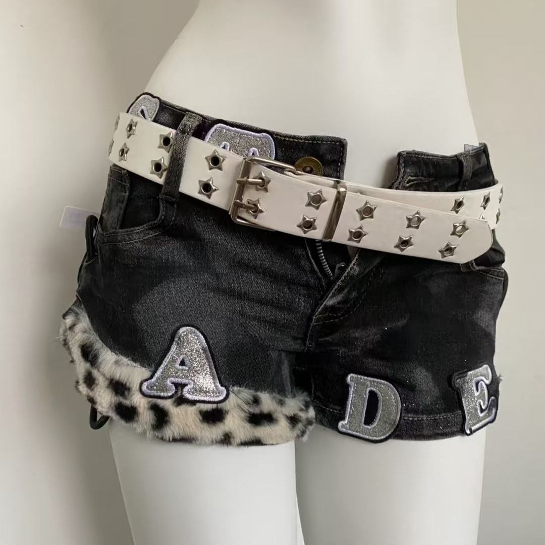 Y2k brodé Patch Denim Shorts f - Girl Fashion Street avis et prix