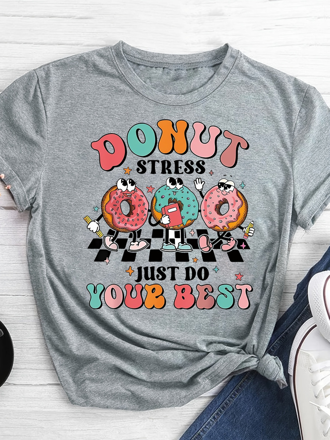 T-shirt imprimé dessin animé D - Street Fashion Trends 2025 avis et prix
