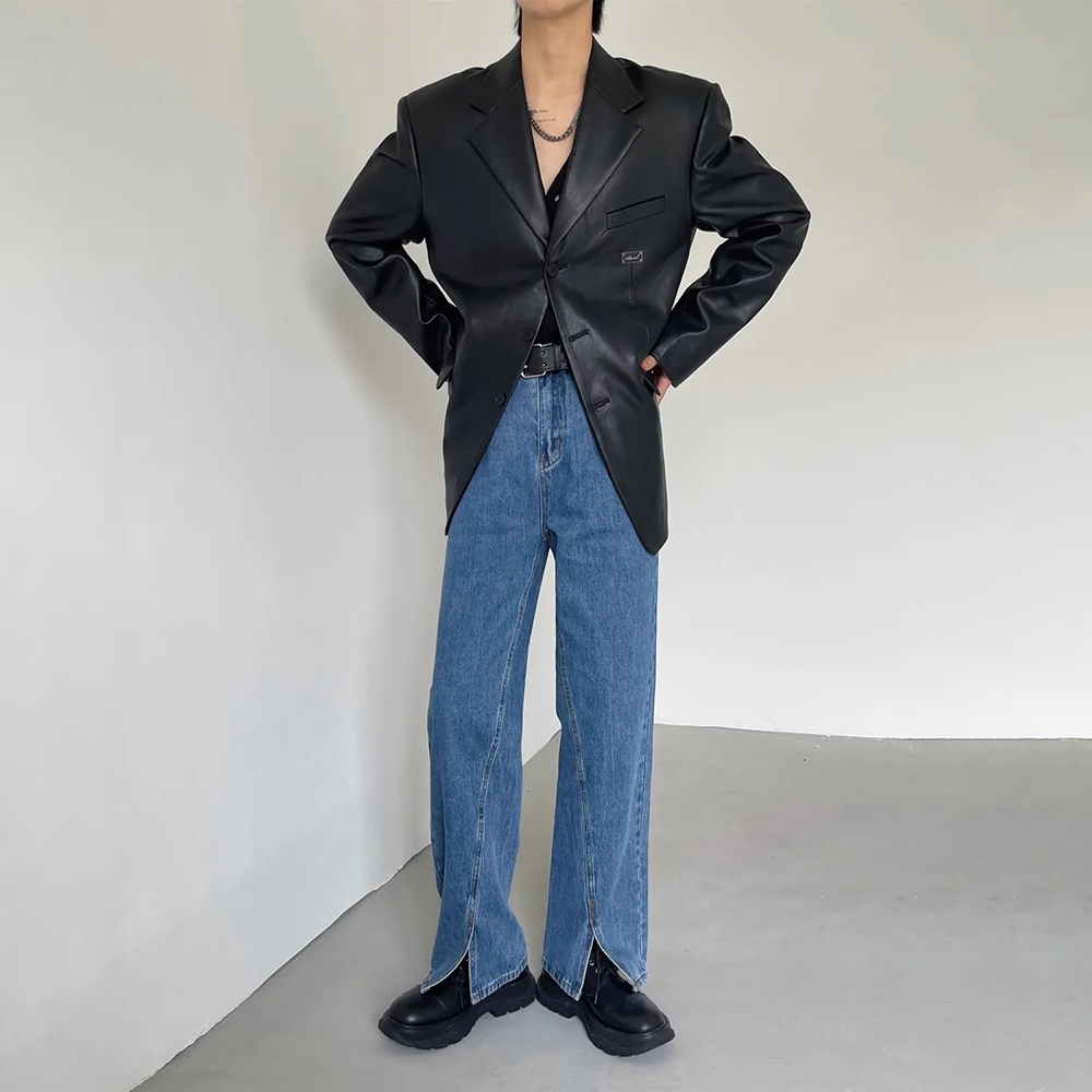 Veste en cuir PU à manches lon - Street Fashion Trends 2025 avis et prix