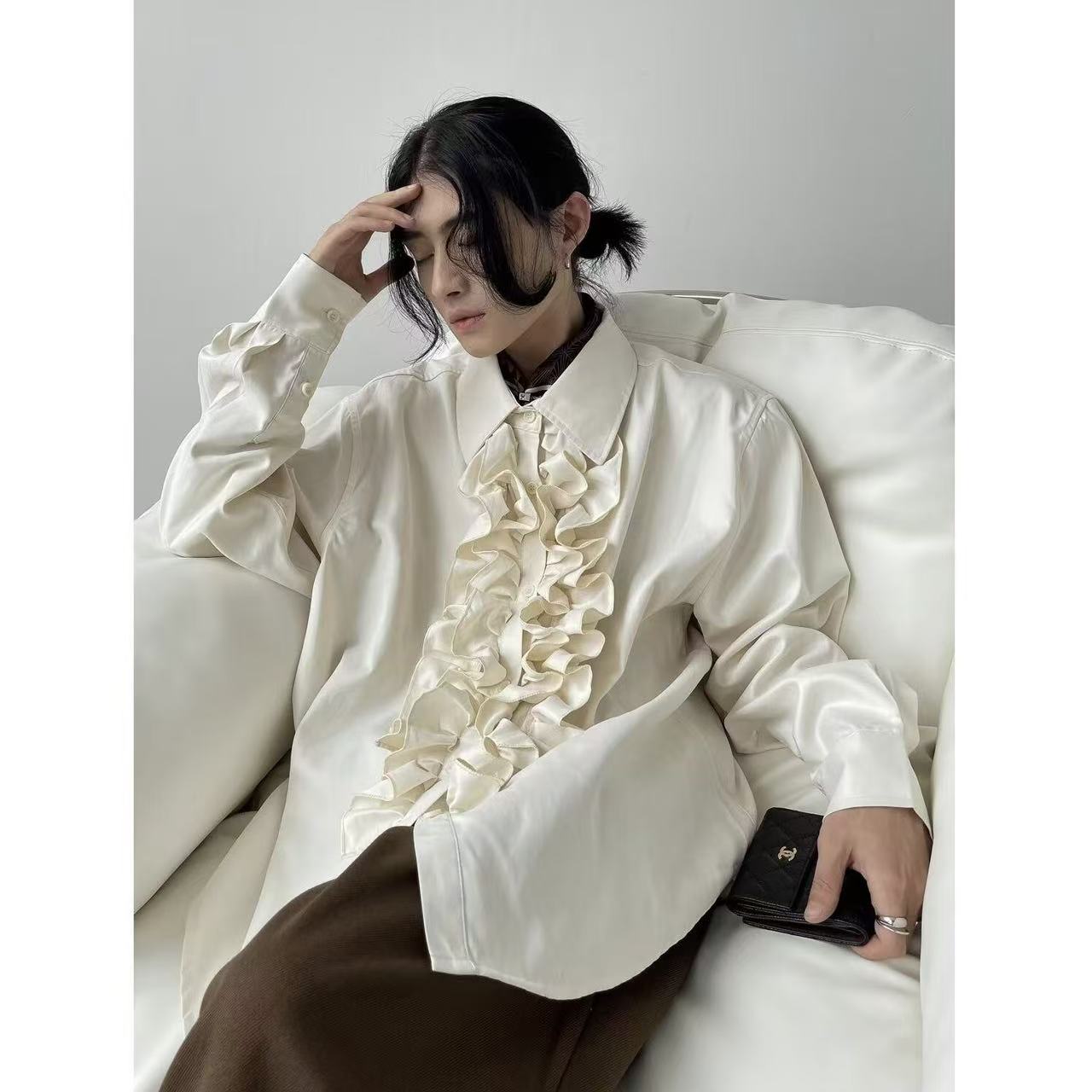 Niche Bisex Lotus Edge Tops No - Street Fashion In Chinese avis et prix