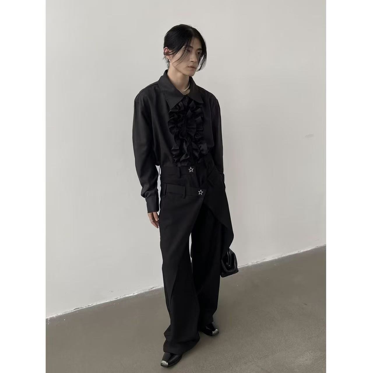 Niche Bisex Lotus Edge Tops No - Street Fashion In Chinese avis et prix