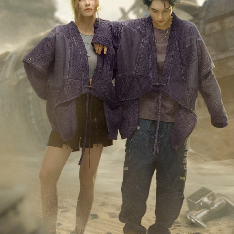 Cardigan Teint et Délavé Style - Street Fashion In Chinese avis et prix