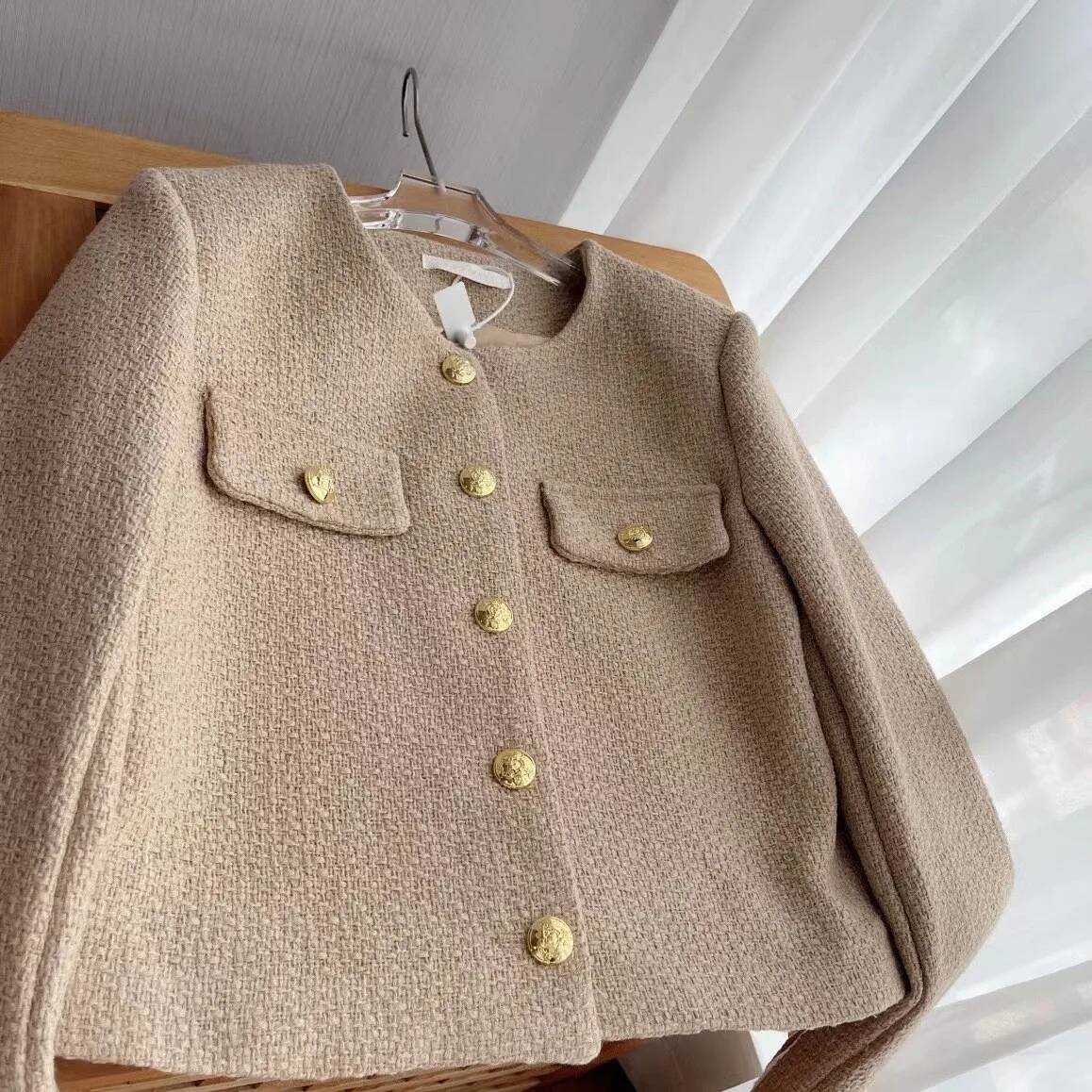 Veste en tweed à franges à car - Street Fashion Taiwan avis et prix